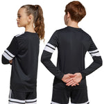 adidas Squadra 25 Long Sleeve Jersey for Kids Black and fehér gyerek póló JJ0047