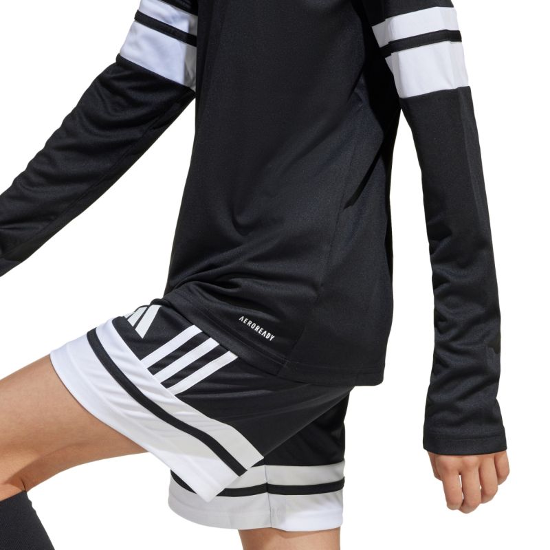 adidas Squadra 25 Long Sleeve Jersey for Kids Black and fehér gyerek póló JJ0047