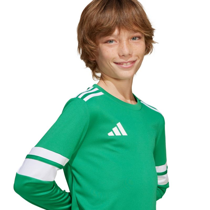 adidas Squadra 25 Long Sleeve Kids T-Shirt Green Futball mez, gyerek JN7491