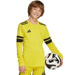 adidas Squadra 25 Long Sleeve Kids T-Shirt Yellow Futball mez, gyerek JJ0043