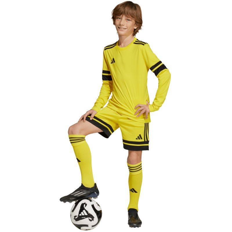 adidas Squadra 25 Long Sleeve Kids T-Shirt Yellow Futball mez, gyerek JJ0043