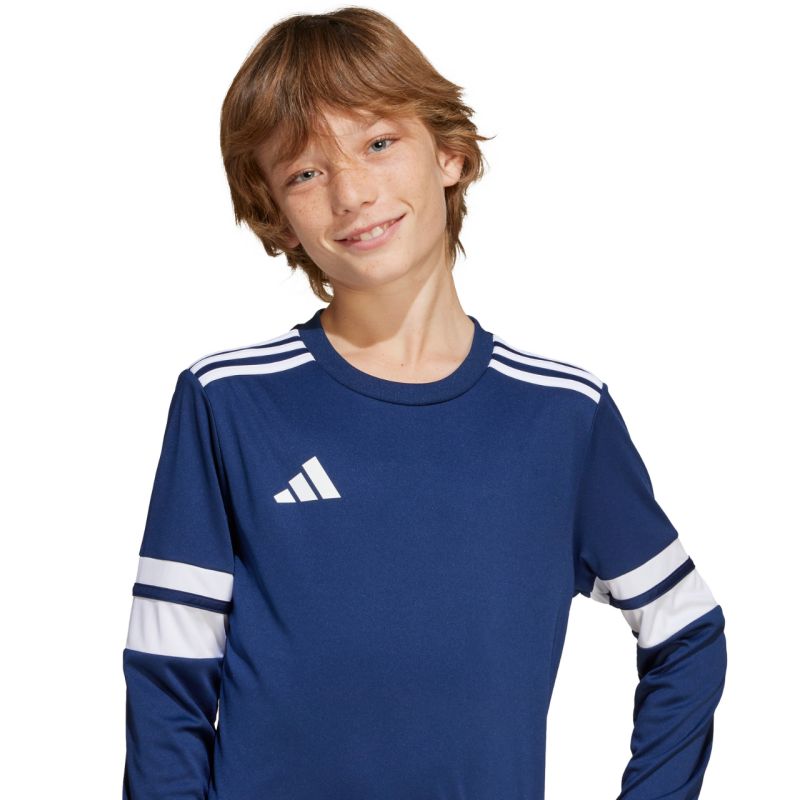 adidas Squadra 25 Long Sleeve Navy Blue Kids T-Shirt Futball mez, gyerek JJ0049