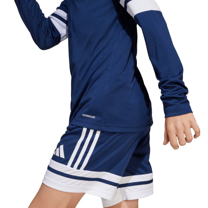 adidas Squadra 25 Long Sleeve Navy Blue Kids T-Shirt Futball mez, gyerek JJ0049