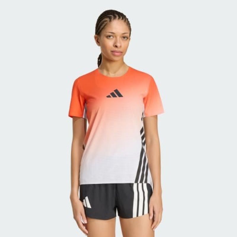 Adidas TERREX Xpr Pro Tee running – white/semi impact orange, size: női póló, narancssárga