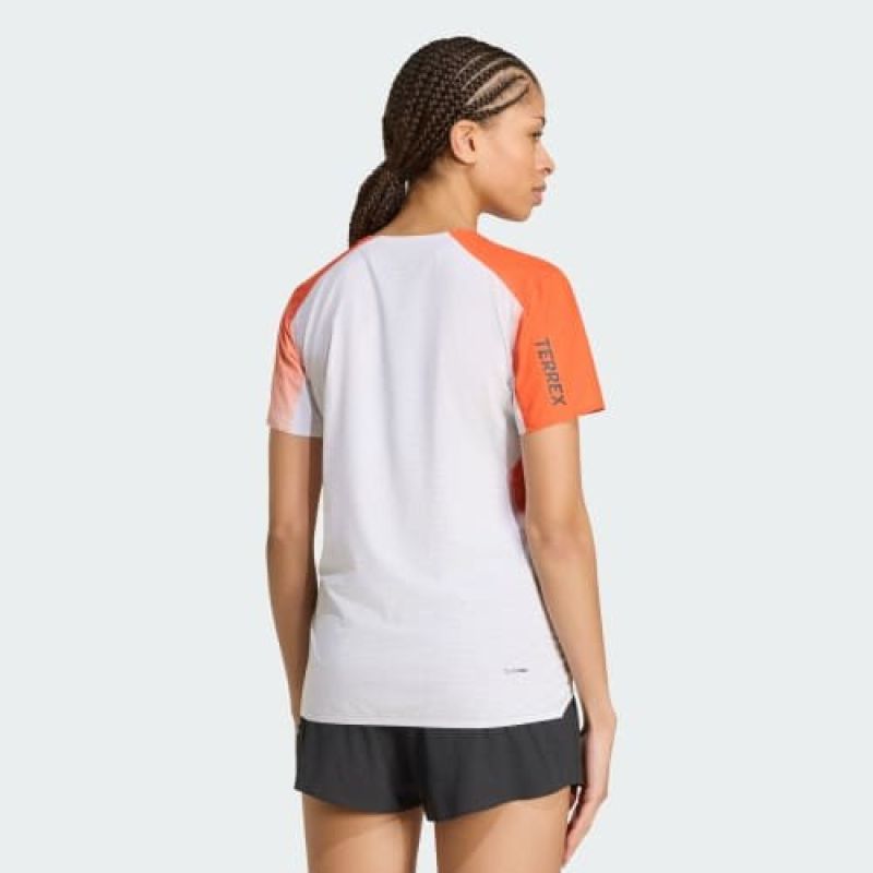 Adidas TERREX Xpr Pro Tee running – white/semi impact orange, size: női póló, narancssárga