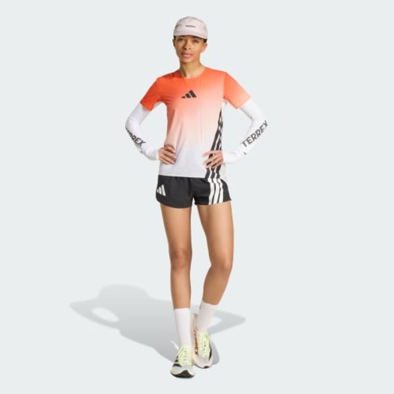 Adidas TERREX Xpr Pro Tee running – white/semi impact orange, size: női póló, narancssárga