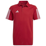 adidas Tiro 23 Competition Cotton póló T-shirt for kids piros gyerek galléros póló HI4715