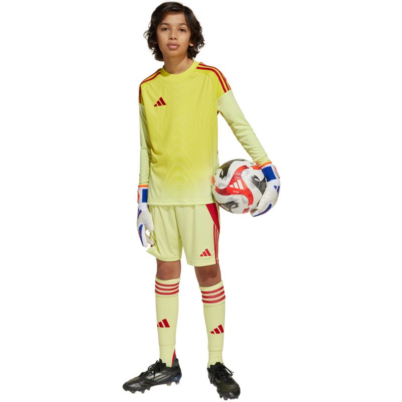 adidas Tiro 25 Competition Long Sleeve Kids' Goalkeeper Jersey Yellow and piros gyerek JN2020 Kapusmez