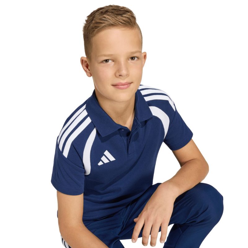 Adidas Tiro 26 League póló Navy Blue Kids' T-Shirt sötétkék gyerek galléros póló