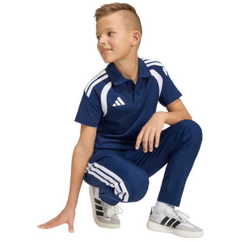 Adidas Tiro 26 League póló Navy Blue Kids' T-Shirt sötétkék gyerek galléros póló