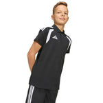 Adidas Tiro 26 League póló Shirt for Kids Black fekete gyerek galléros póló