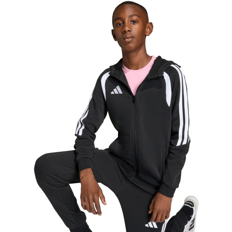 Adidas Tiro 26 League Sweat Full Zip Hoodie for Kids fekete gyerek pulóver KF3324