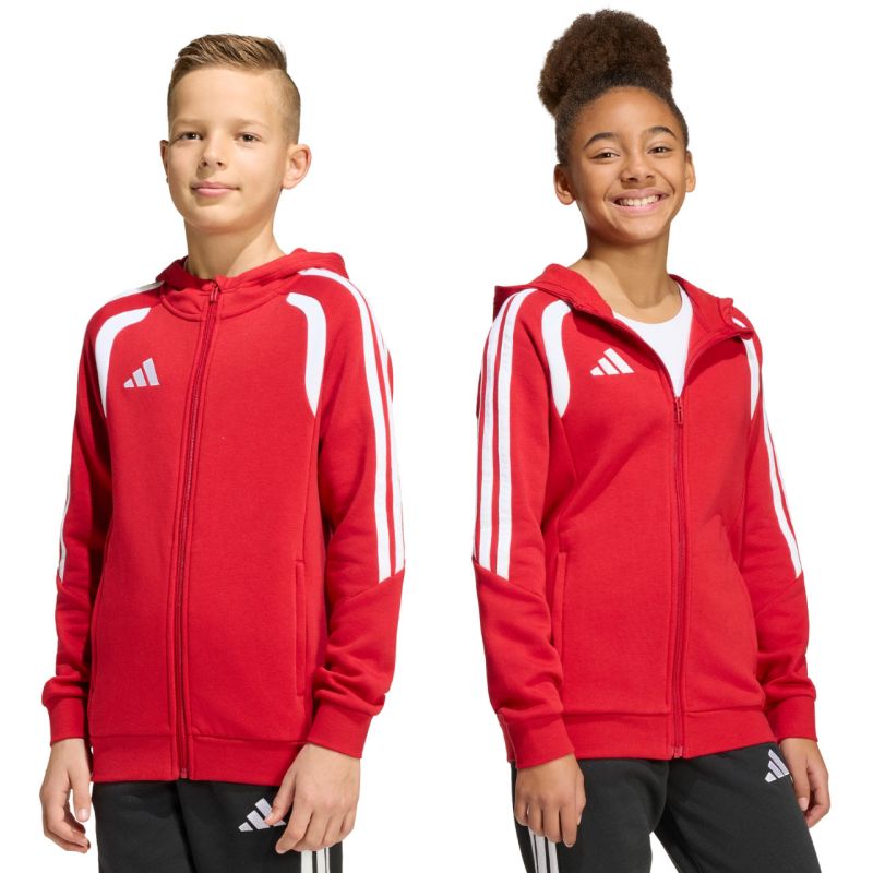 Adidas Tiro 26 League Sweat Full Zip Hoodie for Kids piros gyerek pulóver KF9101