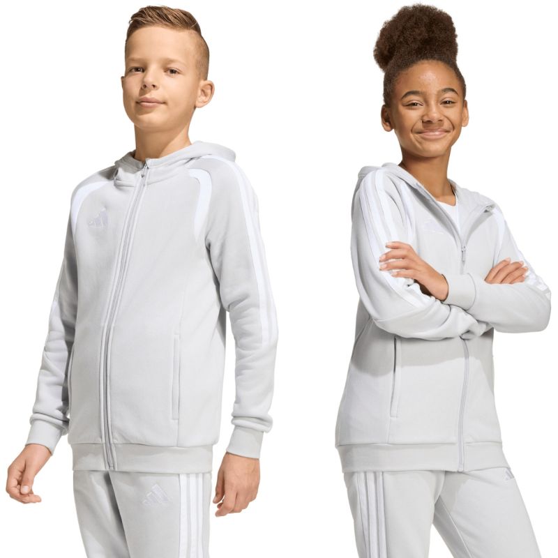 Adidas Tiro 26 League Sweat Full Zip Hoodie for Kids szürke gyerek pulóver KF3323