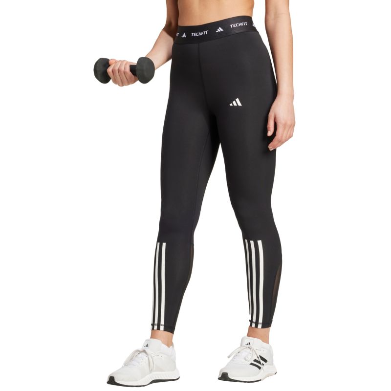 Women's adidas Techfit 3-Stripes 7/8 Leggings IT2272 fekete női leggings