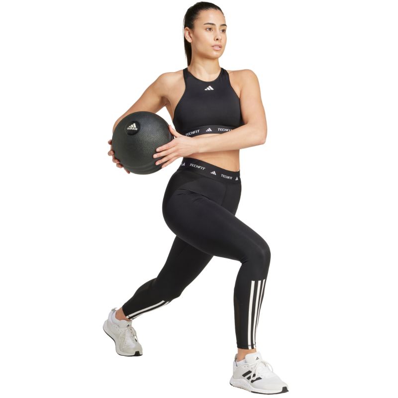 Women's adidas Techfit 3-Stripes 7/8 Leggings IT2272 fekete női leggings