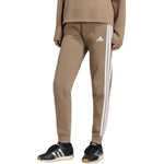 Adidas Women's Essentials 3-Stripes Fleece Slim Pants Beige 2xs női polár pulóver KF8317