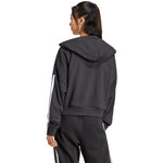 adidas Women's Essentials 3-Stripes French Terry Quarter-Zip Black női Kapucnis pulóver JN1956