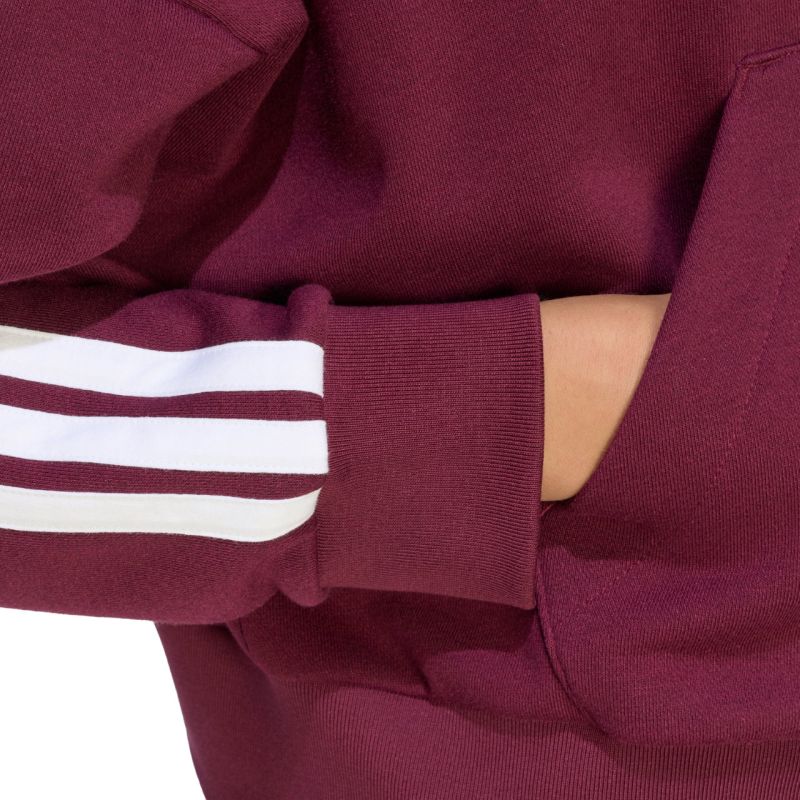 Adidas Women's Essentials 3-Stripes French Terry Quarter-Zip Burgundy Sweatshirt 2xs női pulóver KF8316