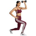 Adidas Women's Optime Essentials Workout 3-Stripes 7/8 bordó női leggings KT3772