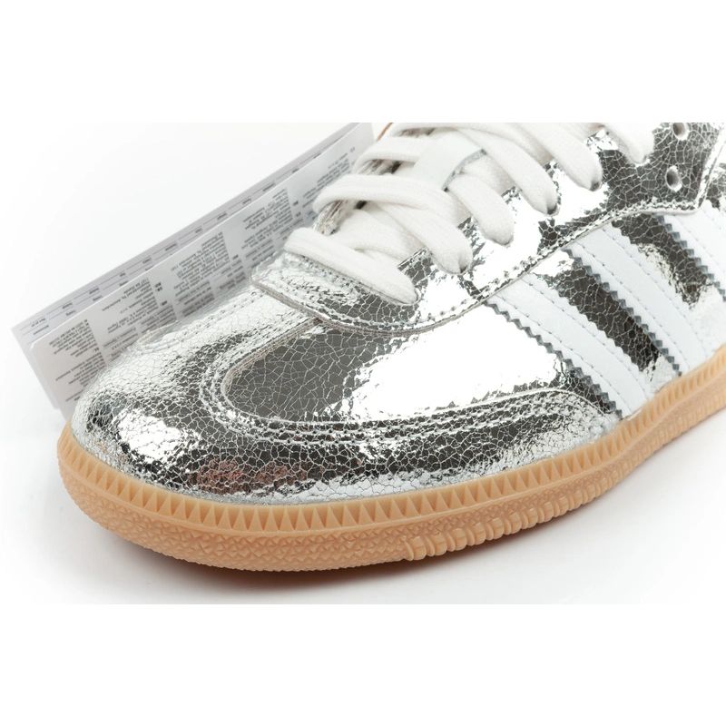 Adidas women's sports shoes Samba OG sneakers fashionable leather ezüst női utcai cipő