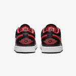 AIR Jordan 1 LOW Black/Fire Red/White sports - piros férfi cipő