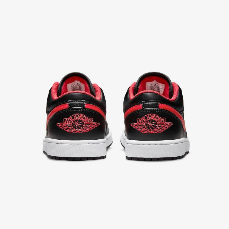 AIR Jordan 1 LOW Black/Fire Red/White sports - piros férfi cipő