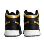 AIR Jordan 1 Mid Junior gyerek (GS) Basketball Black/Metallic Gold - arany cipő