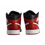AIR Jordan 1 Mid Men's Basketball Shoe Black/Gym Red/White - piros férfi utcai cipő