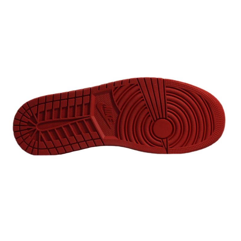 AIR Jordan 1 Mid Men's Basketball Shoe Black/Gym Red/White - piros férfi utcai cipő