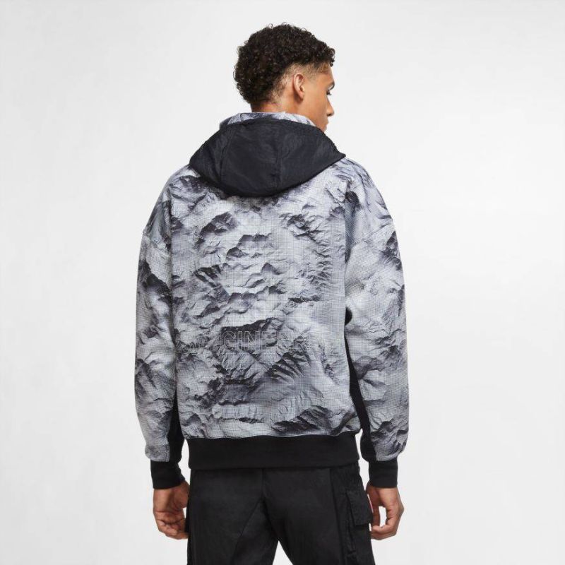 AIR Jordan 23 Engineered Printed Hoodie Gray - szürke férfi pulóver