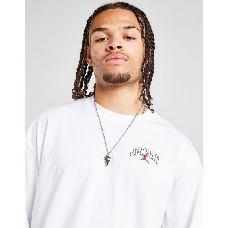 AIR Jordan Men's Brooklyn Arch Logo T-shirt White - fehér férfi póló