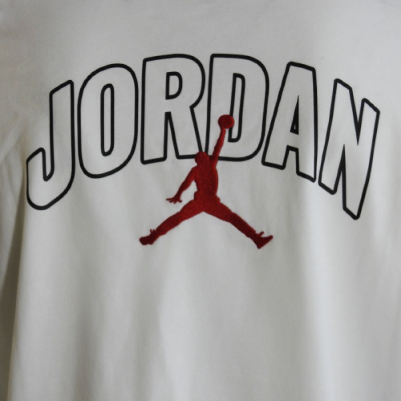AIR Jordan Men's Brooklyn Arch Logo T-shirt White - fehér férfi póló