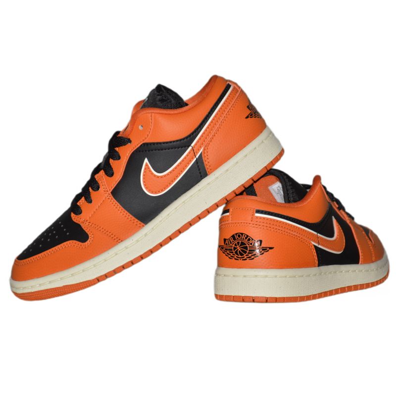 AIR Jordan Women's 1 Low Se Sport Spice/Black-Coconut Milk - fekete női utcai cipő