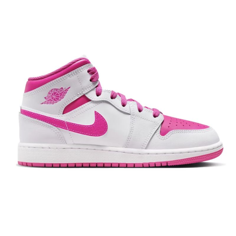 AIR Jordan Women's 1 Mid GS Pink Sneakers - rózsaszín női utcai cipő