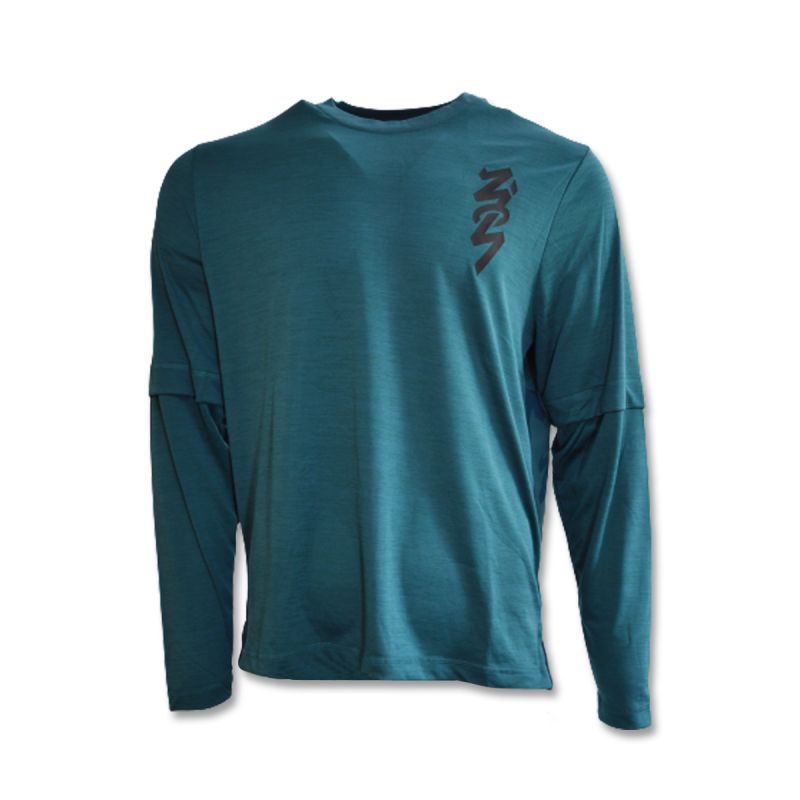 AIR Jordan Zion Longsleeve Shooting Shirt Dark Teal Green/Black/Black - zöld póló