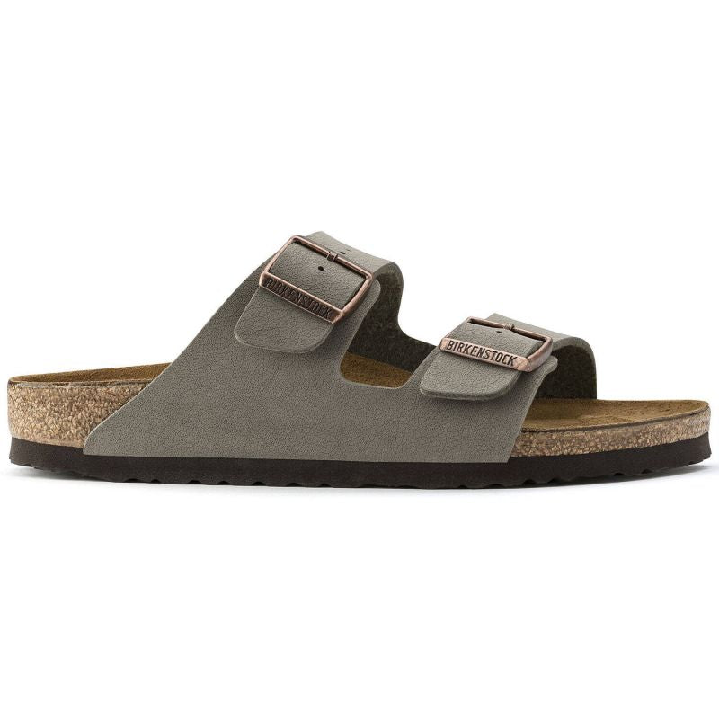 Birkenstock Arizona Birko-Flor Nubuck Stone regular women's/men's flip-flops wide gray (0151211) Papucs - Sportmania.hu