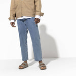 Birkenstock Arizona Birko-Flor Nubuck Stone regular women's/men's flip-flops wide gray (0151211) Papucs - Sportmania.hu