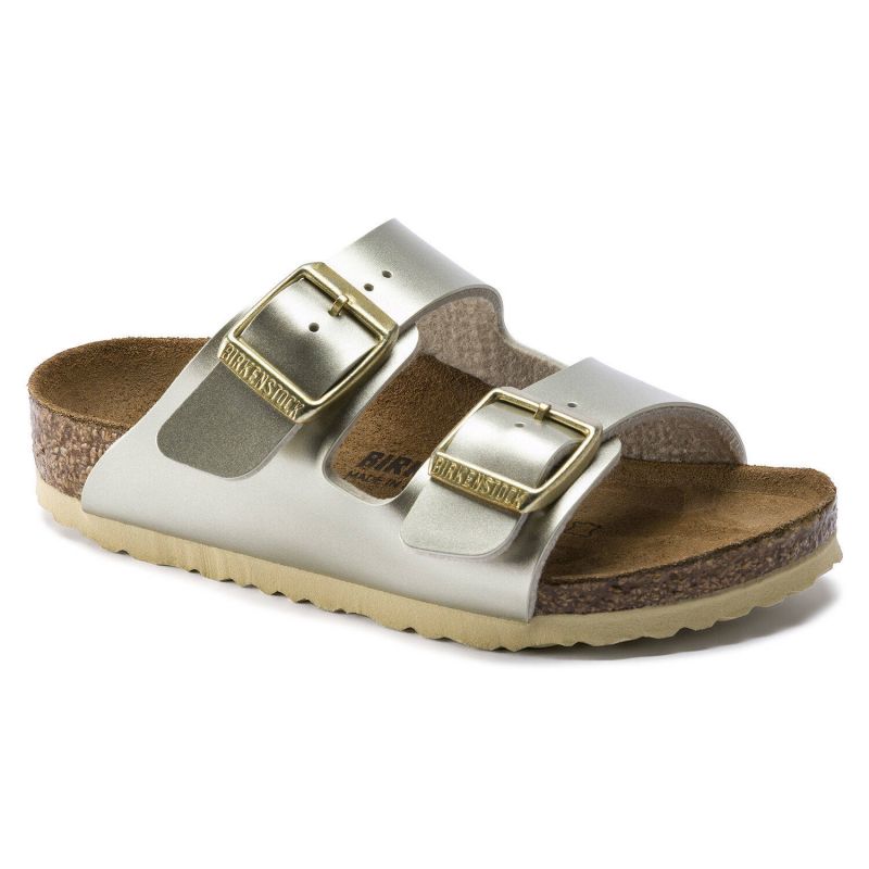 Birkenstock Arizona Kids Birko-Flor Electric Metallic Gold Narrow Girls' Flip-Flops (1014841) cipő - Sportmania.hu