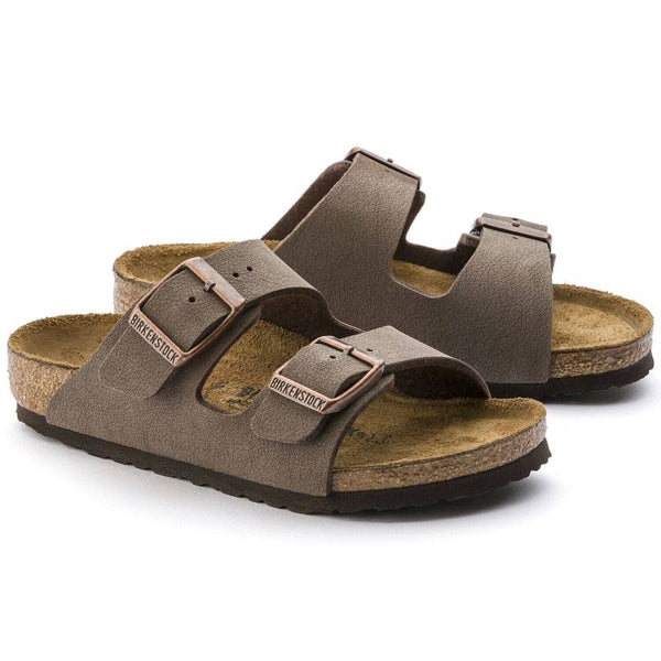 Birkenstock Arizona Kids Birko-Flor Nubuk Mocha narrow flip-flops for kids (0552893) Papucs - Sportmania.hu