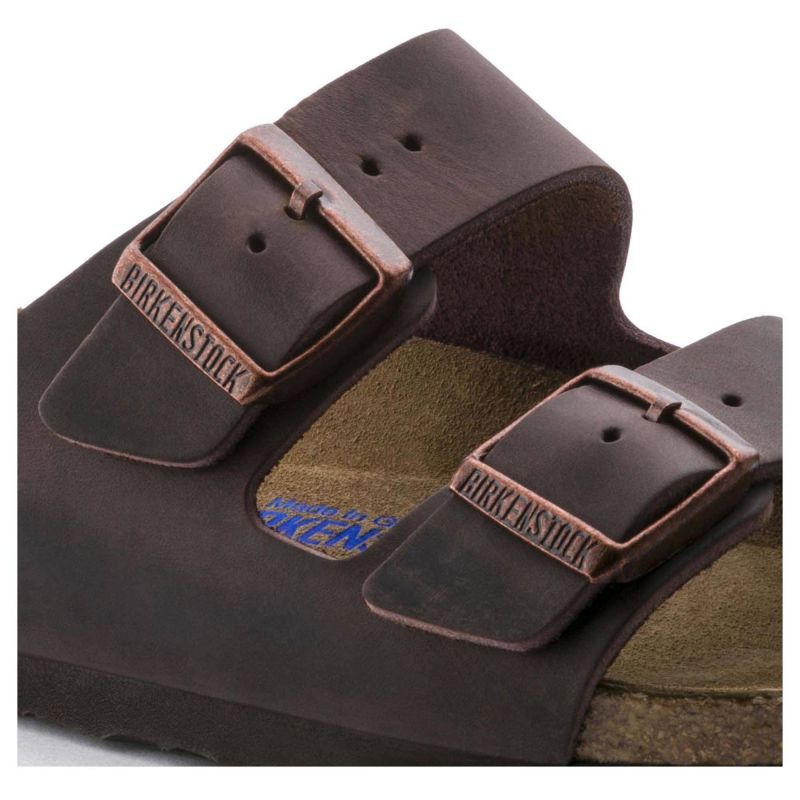 Birkenstock Arizona Soft Footbed Oiled Leather Habana Narrow Women's Slides (0452763) cipő - Sportmania.hu