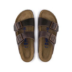 Birkenstock Arizona Soft Footbed Oiled Leather Habana Narrow Women's Slides (0452763) Utcai női 452763