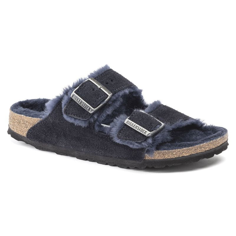 Birkenstock Arizona VL Shearling Midnight Insulated Flip-Flops Suede Leather Narrow Utcai unisex 1020583