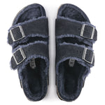 Birkenstock Arizona VL Shearling Midnight Suede Leather Insulated Flip-Flops Wide Regular (1020592) cipő - Sportmania.hu