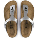 Birkenstock Gizeh Birko-Flor silver regular wide women's flip-flops (0043851) Papucs - Sportmania.hu