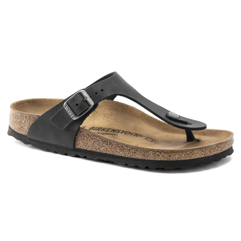 Birkenstock Gizeh NU Oiled Black Regular Women's/Men's Flip-Flopst Utcai női 0845251
