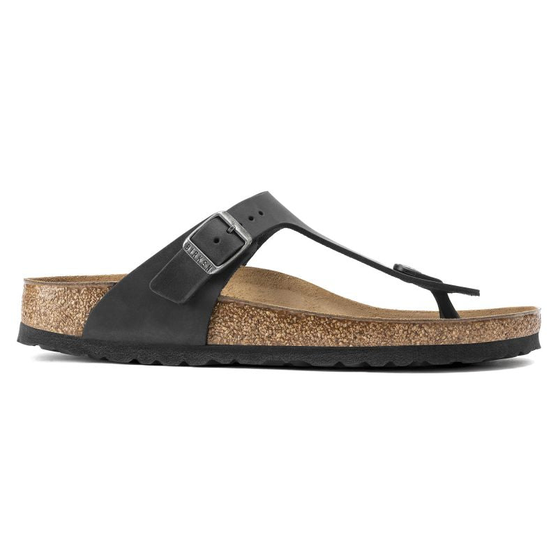 Birkenstock Gizeh NU Oiled Black Regular Women's/Men's Flip-Flopst (0845251) Papucs - Sportmania.hu