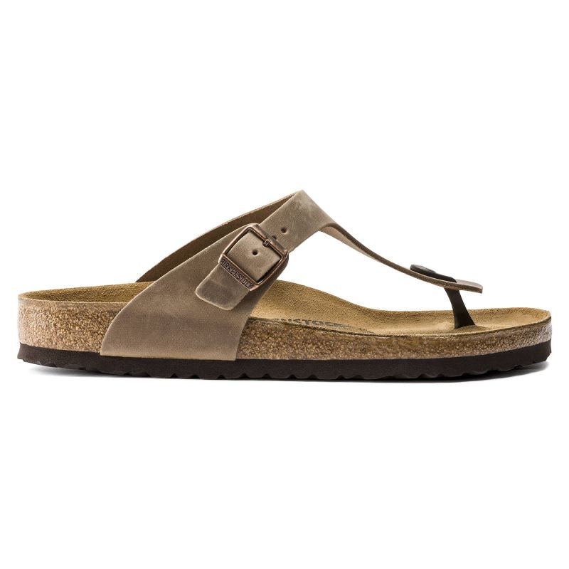 Birkenstock Gizeh Oiled Leather Tobacco Brown Narrow Flip-Flops (0943813) Papucs - Sportmania.hu