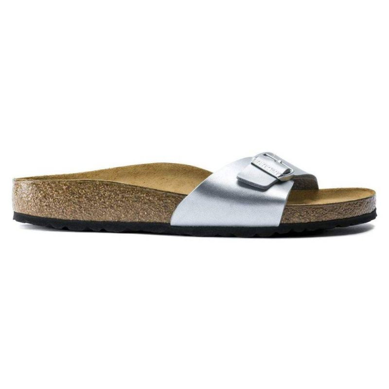 Birkenstock Madrid Birko-Flor Silver Women's Slides Regular Wide (0040411) Papucs - Sportmania.hu