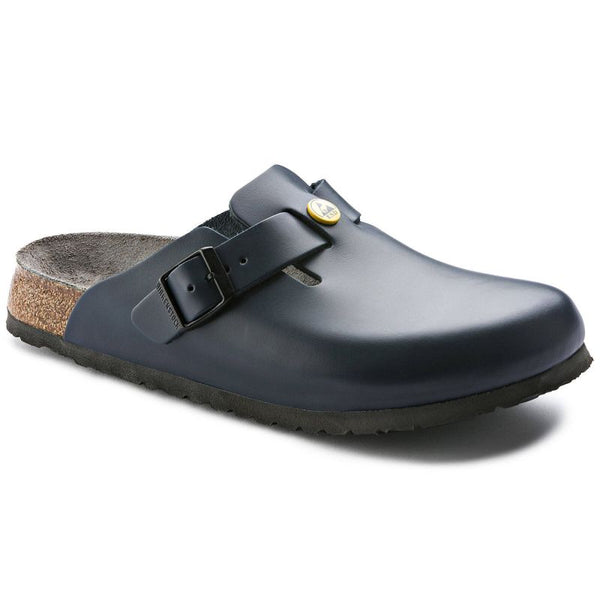 Birkenstock Women's Boston ESD Blue clogs natural leather narrow slippers (0061388) cipő - Sportmania.hu